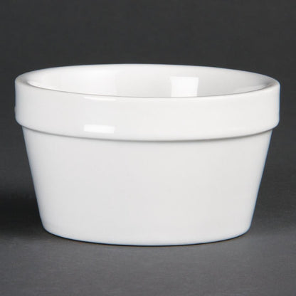 Olympia Whiteware Ramekin White - 95mm (6 Pack) (95mm/ 3 3/4". White. Pack quantity: 6.) • PAS-DK829
