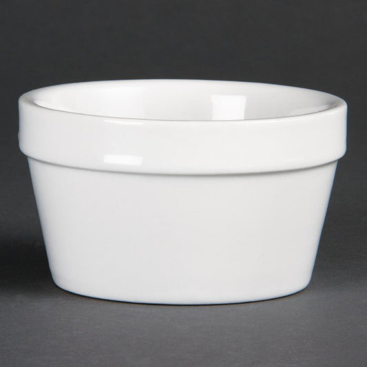 Olympia Whiteware Ramekin White - 95mm (6 Pack) (95mm/ 3 3/4". White. Pack quantity: 6.) • PAS-DK829
