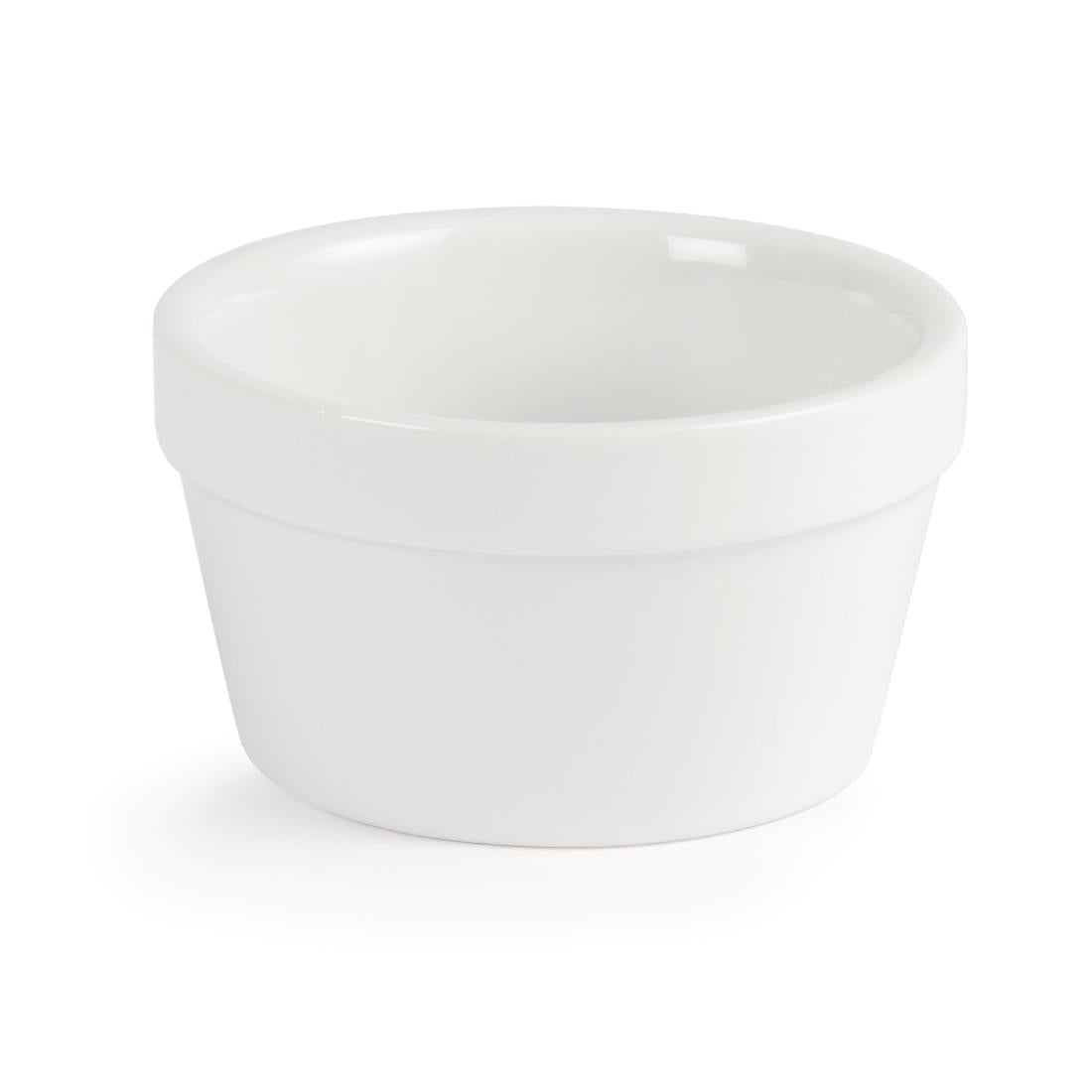 Olympia Whiteware Ramekin White - 95mm (6 Pack) (95mm/ 3 3/4". White. Pack quantity: 6.) • PAS-DK829