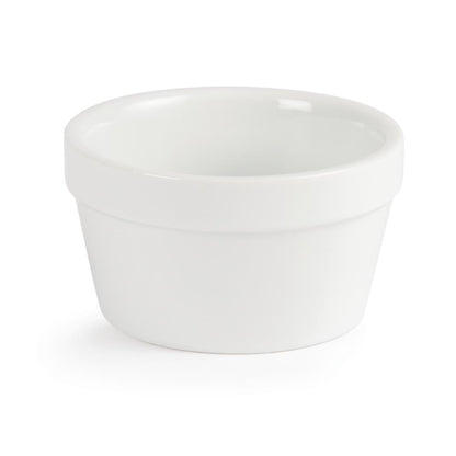 Olympia Whiteware Ramekin White - 95mm (6 Pack) (95mm/ 3 3/4". White. Pack quantity: 6.) • PAS-DK829