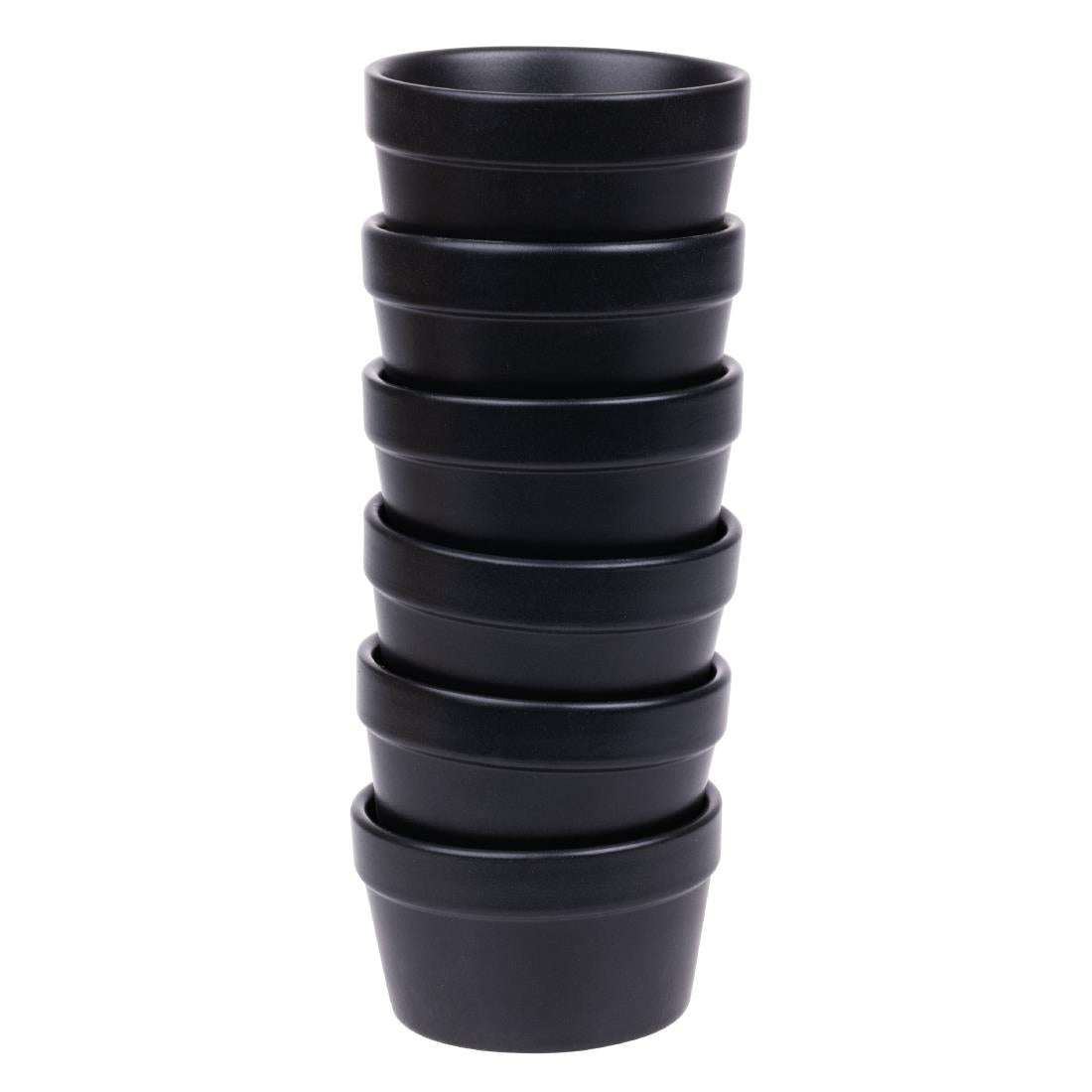 Olympia Tapas Tapas Ramekin Matt Black - 77x45mm 3x 1 3/4" (Box 6) • PAS-DK830