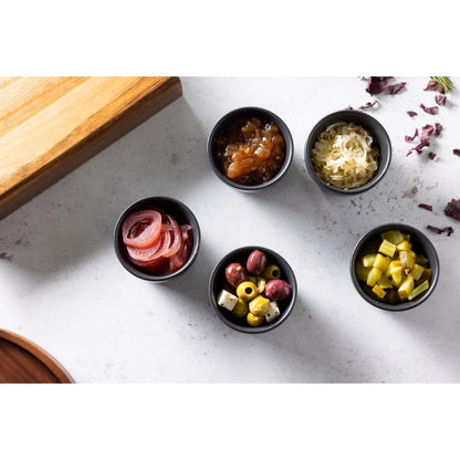 Olympia Tapas Tapas Ramekin Matt Black - 77x45mm 3x 1 3/4" (Box 6) • PAS-DK830