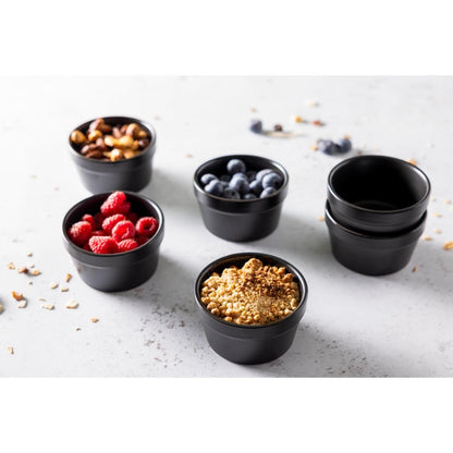 Olympia Tapas Ramekin Matt Black - 95mm 3 3/4" (6 Pack) (95mm. Matt Black. Pack quantity: 6) • PAS-DK831