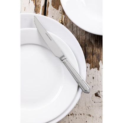 Olympia Dubarry Steak Knife Stainless Steel S/H (12 Pack) (225(L)mm | Serrated Blade | Pack Quantity: 12 | Material: 18/0 Stainless Steel) • PAS-DL106