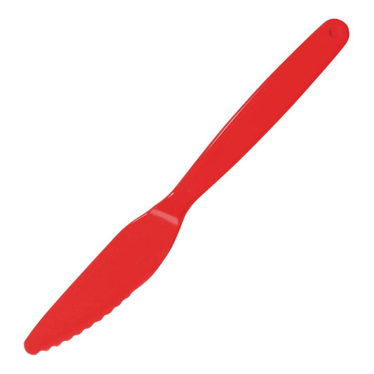 Olympia Kristallon PC Knife Red - 180mm 7 1/10" (12 Pack) • PAS-DL114