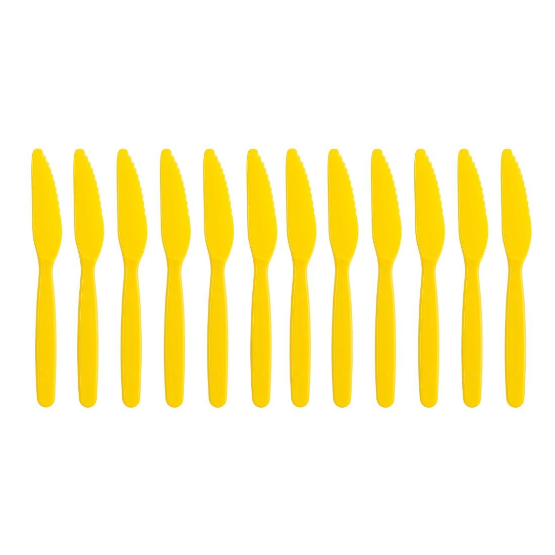 Olympia Kristallon PC Knife Yellow - 180mm 7 1/10" (12 Pack) • PAS-DL115