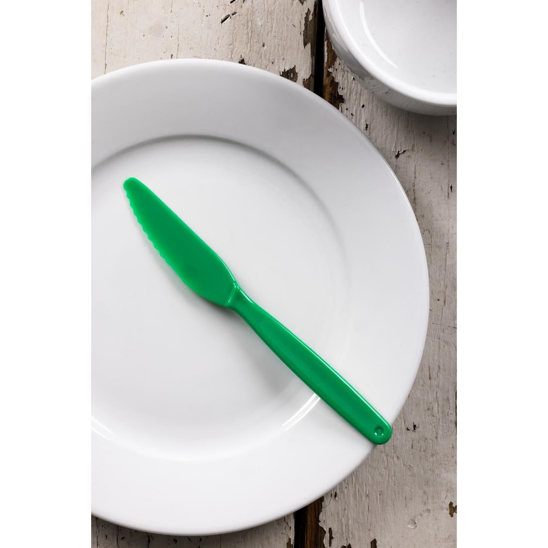 Olympia Kristallon PC Knife Green - 180mm 7 1/10" (12 Pack) • PAS-DL116