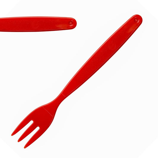 Olympia Kristallon PC Fork Red - 170mm 6 7/10" (12 Pack) • PAS-DL118