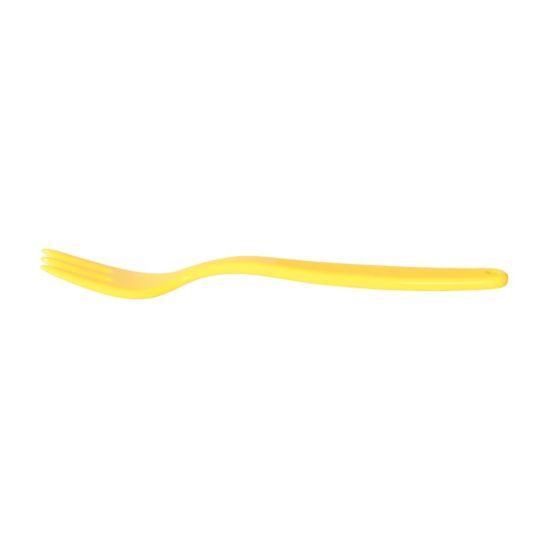 Olympia Kristallon PC Fork Yellow - 170mm 6 7/10" (12 Pack) • PAS-DL119