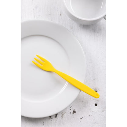 Olympia Kristallon PC Fork Yellow - 170mm 6 7/10" (12 Pack) • PAS-DL119