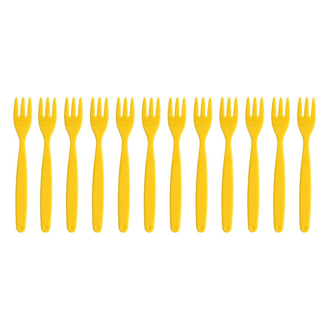 Olympia Kristallon PC Fork Yellow - 170mm 6 7/10" (12 Pack) • PAS-DL119