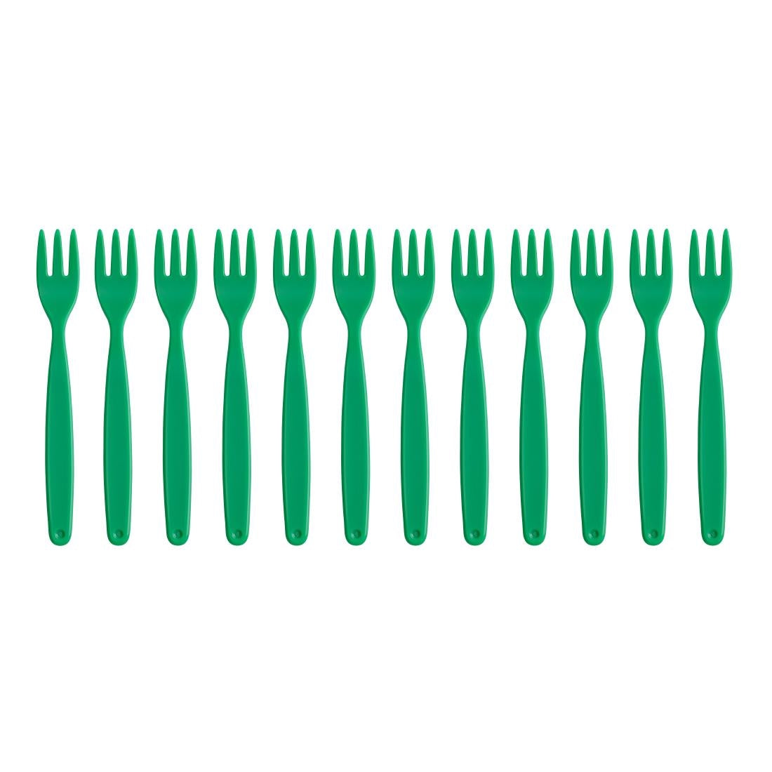 Olympia Kristallon PC Fork Green - 170mm 6 7/10" (12 Pack) • PAS-DL120