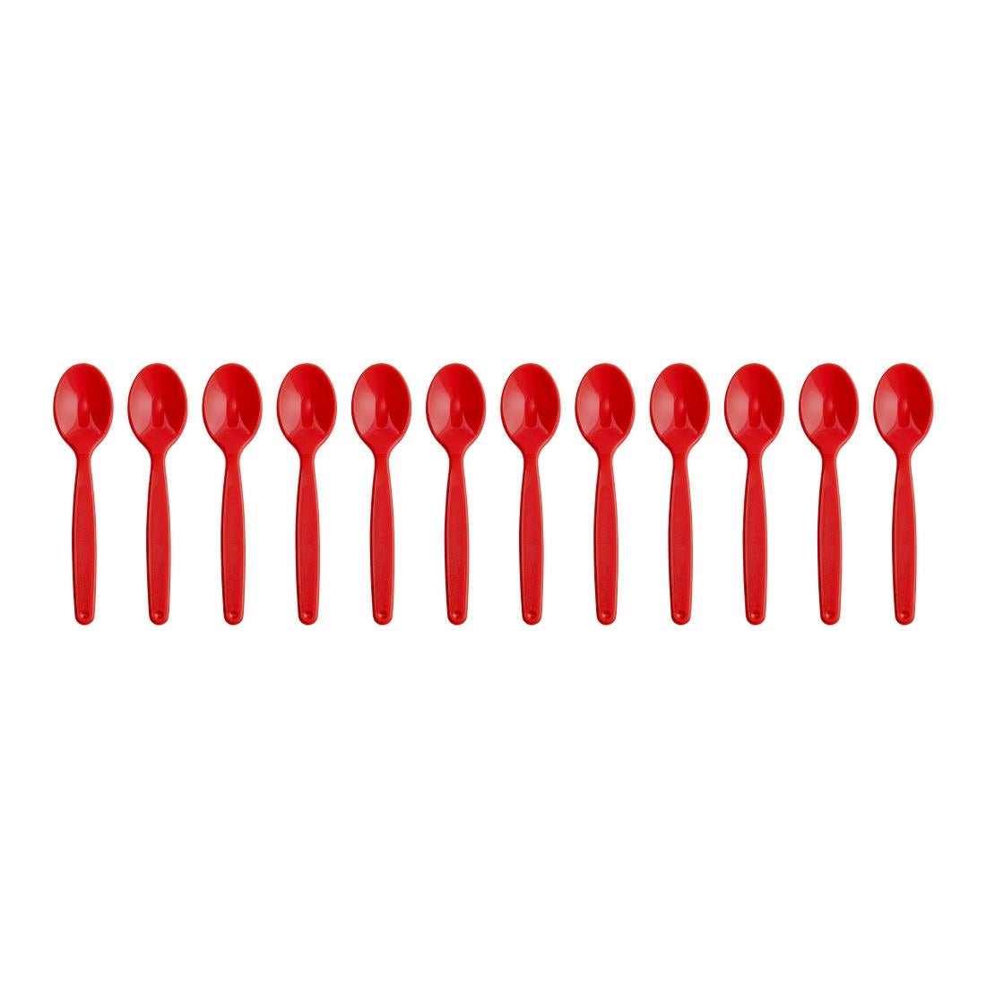 Olympia Kristallon Polypropylene Spoons Red (12 Pack) (Pack of 12) • PAS-DL122