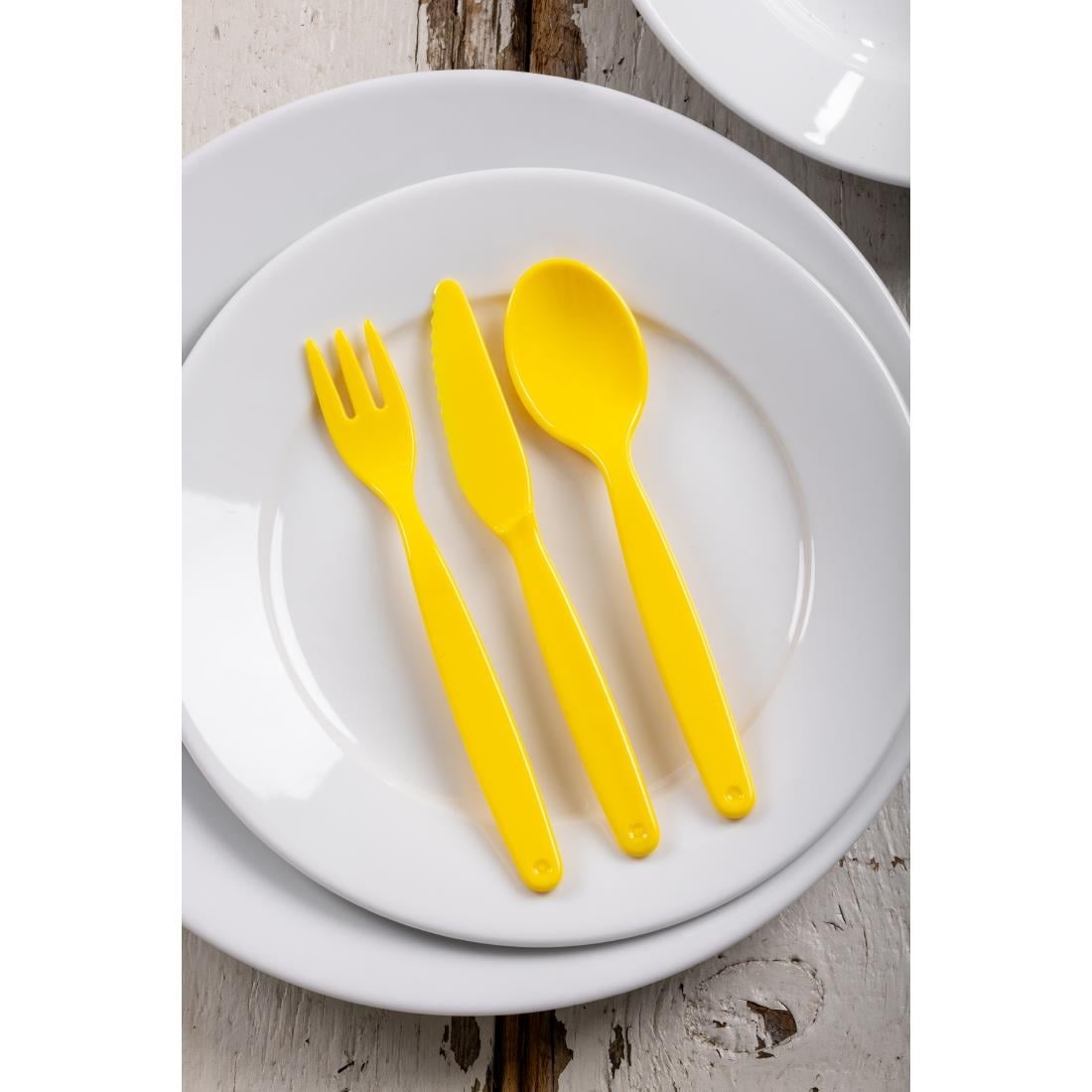 Olympia Kristallon PC Knife Yellow - 180mm 7 1/10" (12 Pack) • PAS-DL115