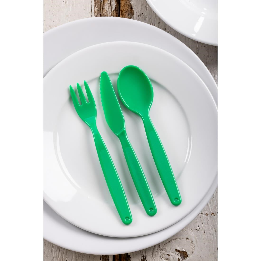 Olympia Kristallon PC Fork Green - 170mm 6 7/10" (12 Pack) • PAS-DL120