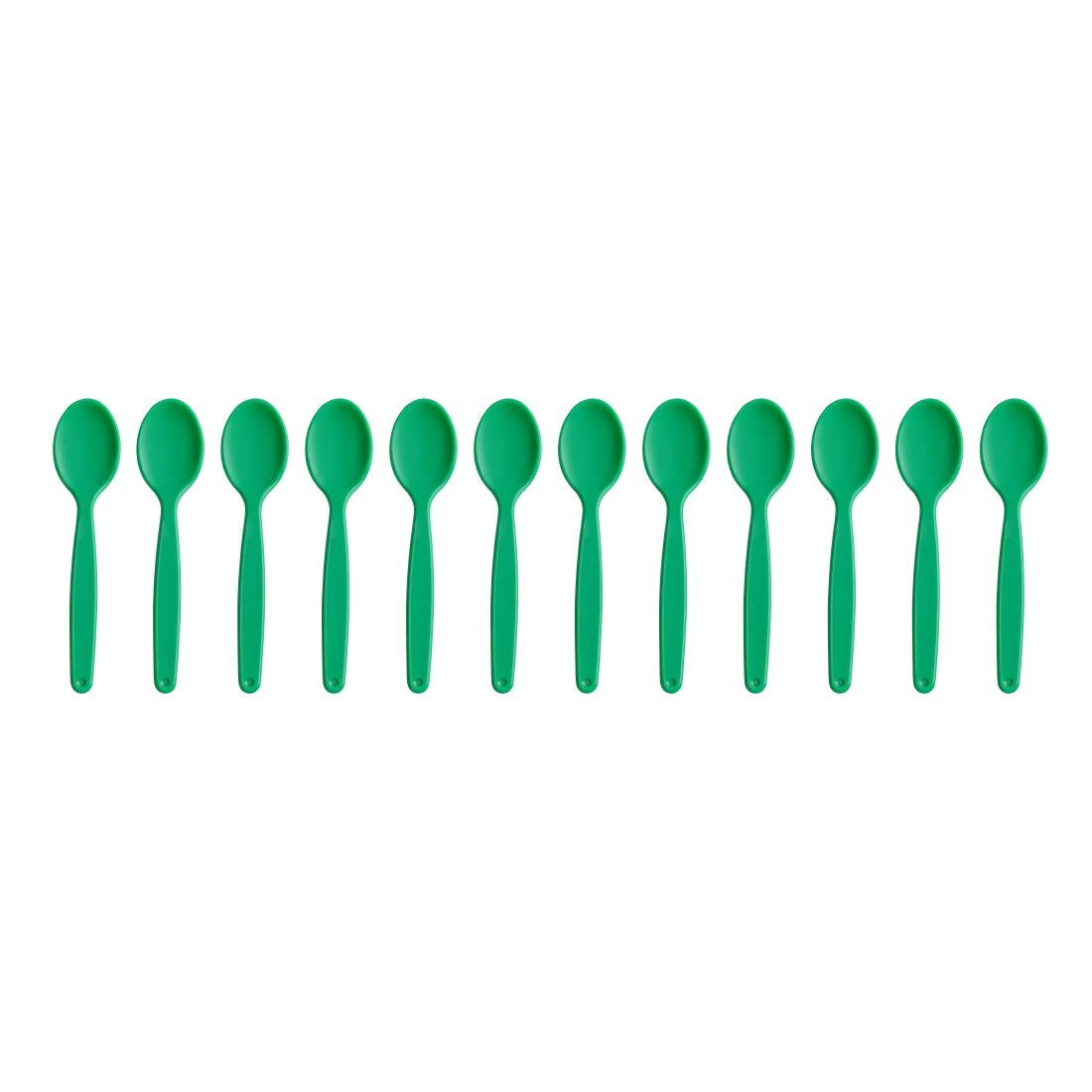 Olympia Kristallon PC Spoon Green - 170mm 6 7/10" (12 Pack) • PAS-DL124