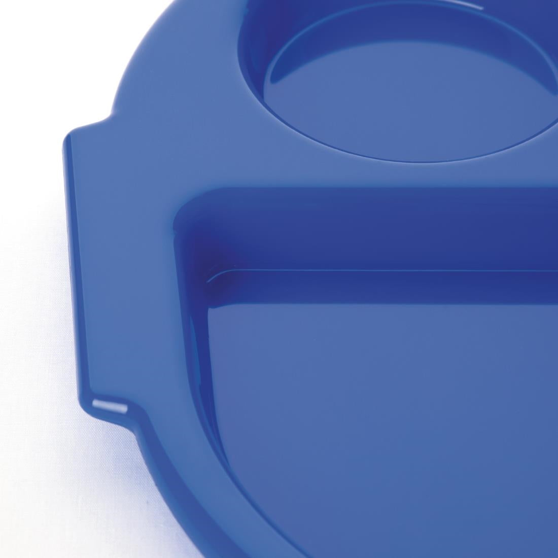Olympia Kristallon Polycarbonate Compartment Food Trays Blue 322mm (10 Pack) (Pack of 10) • PAS-DL129