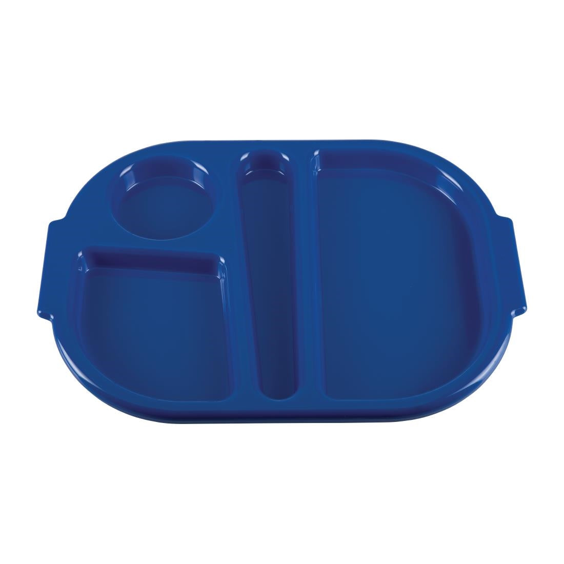 Olympia Kristallon Polycarbonate Compartment Food Trays Blue 322mm (10 Pack) (Pack of 10) • PAS-DL129