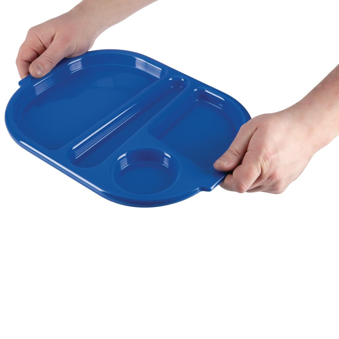 Olympia Kristallon Polycarbonate Compartment Food Trays Blue 322mm (10 Pack) (Pack of 10) • PAS-DL129