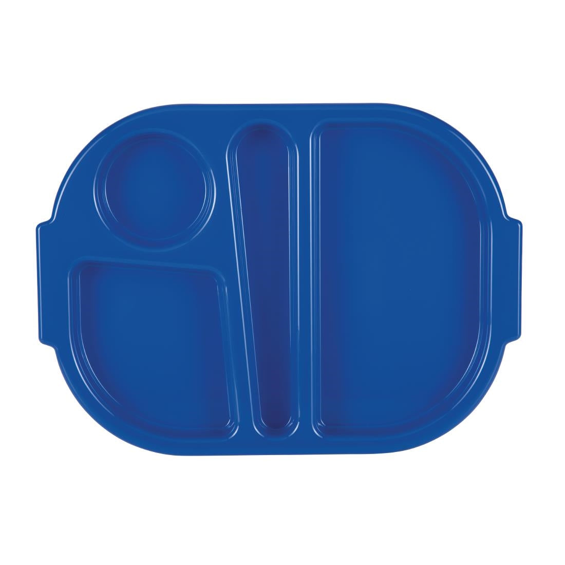 Olympia Kristallon Polycarbonate Compartment Food Trays Blue 322mm (10 Pack) (Pack of 10) • PAS-DL129