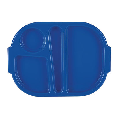 Olympia Kristallon Polycarbonate Compartment Food Trays Blue 322mm (10 Pack) (Pack of 10) • PAS-DL129