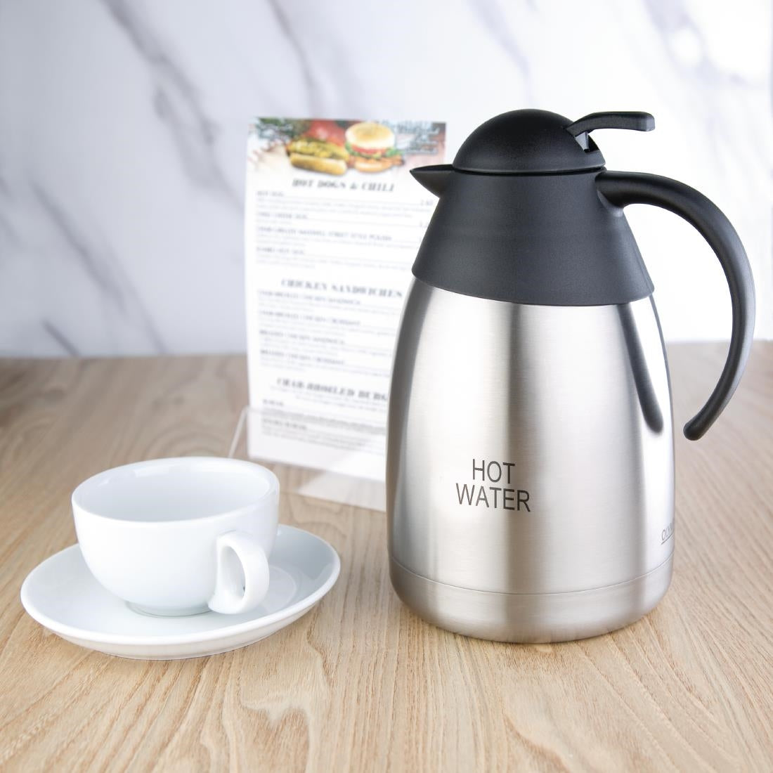 "Olympia Insulated Hot Water Jug with Domed Lid 1500ml" • PAS-DL162