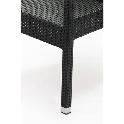 Bolero PE Wicker Armchairs Charcoal (4 Pack) • PAS-DL477