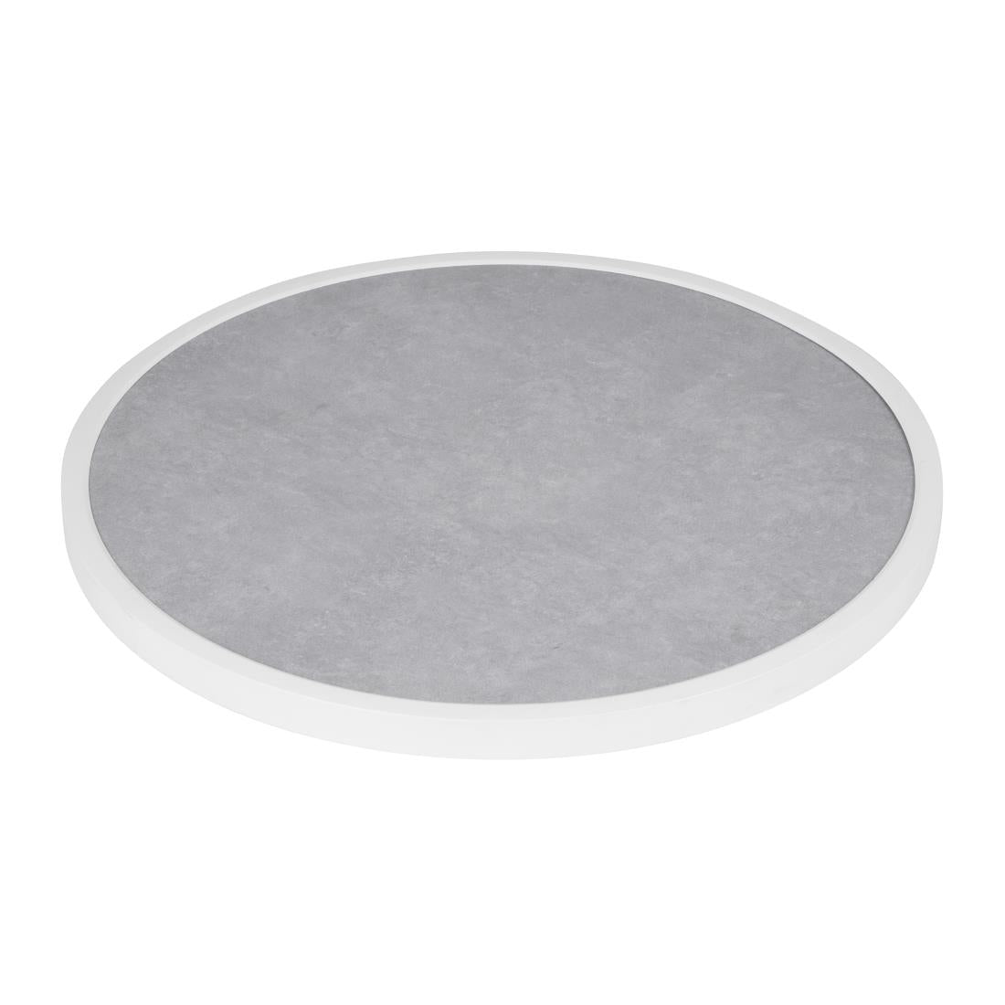 Bolero Fibre Glass Round Table Top Grey Stone Effect 580mm • PAS-DL485