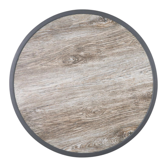Bolero Fibre Glass Round Table Top Wood Effect 580mm • PAS-DL486