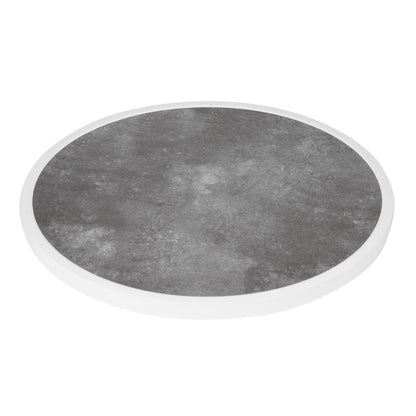 Bolero Fibre Glass Round Table Top Dark Stone Effect 580mm • PAS-DL488