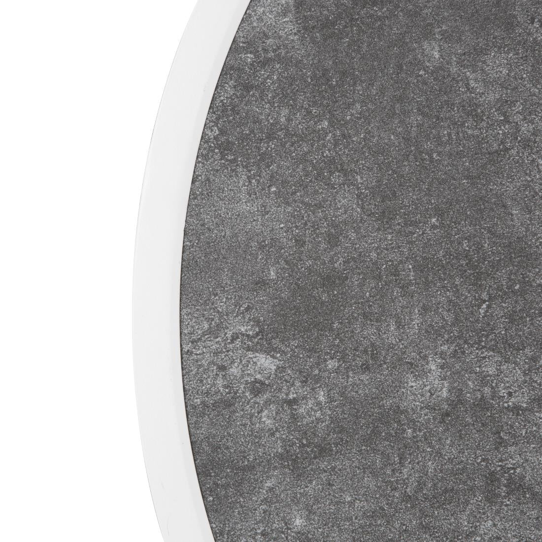 Bolero Fibre Glass Round Table Top Dark Stone Effect 580mm • PAS-DL488
