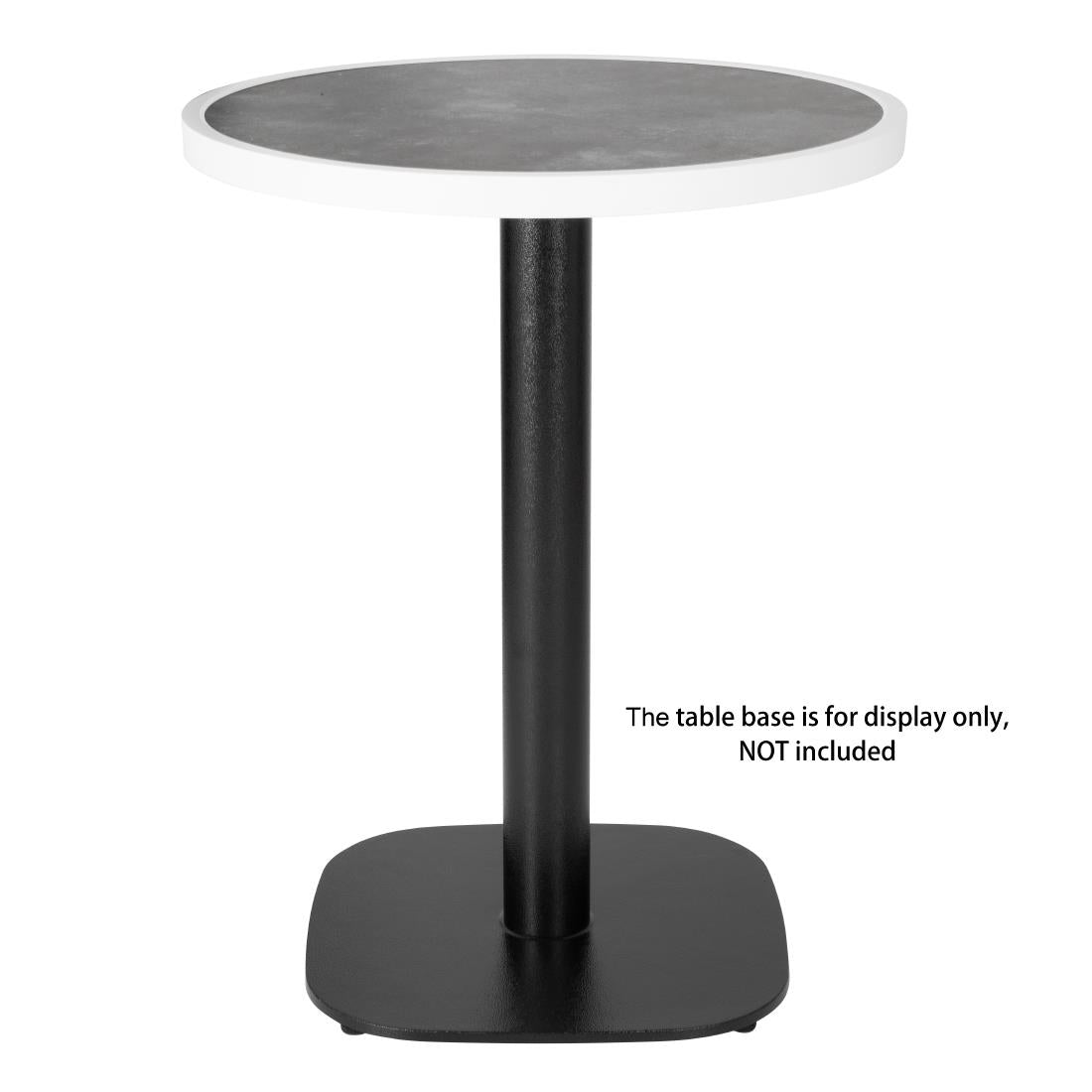 Bolero Fibre Glass Round Table Top Dark Stone Effect 580mm • PAS-DL488