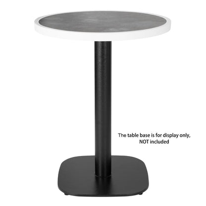 Bolero Fibre Glass Round Table Top Dark Stone Effect 580mm • PAS-DL488