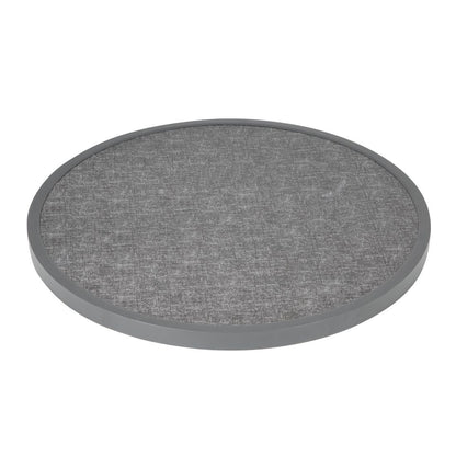 Bolero Fibre Glass Round Table Top Brushed Black 580mm • PAS-DL489