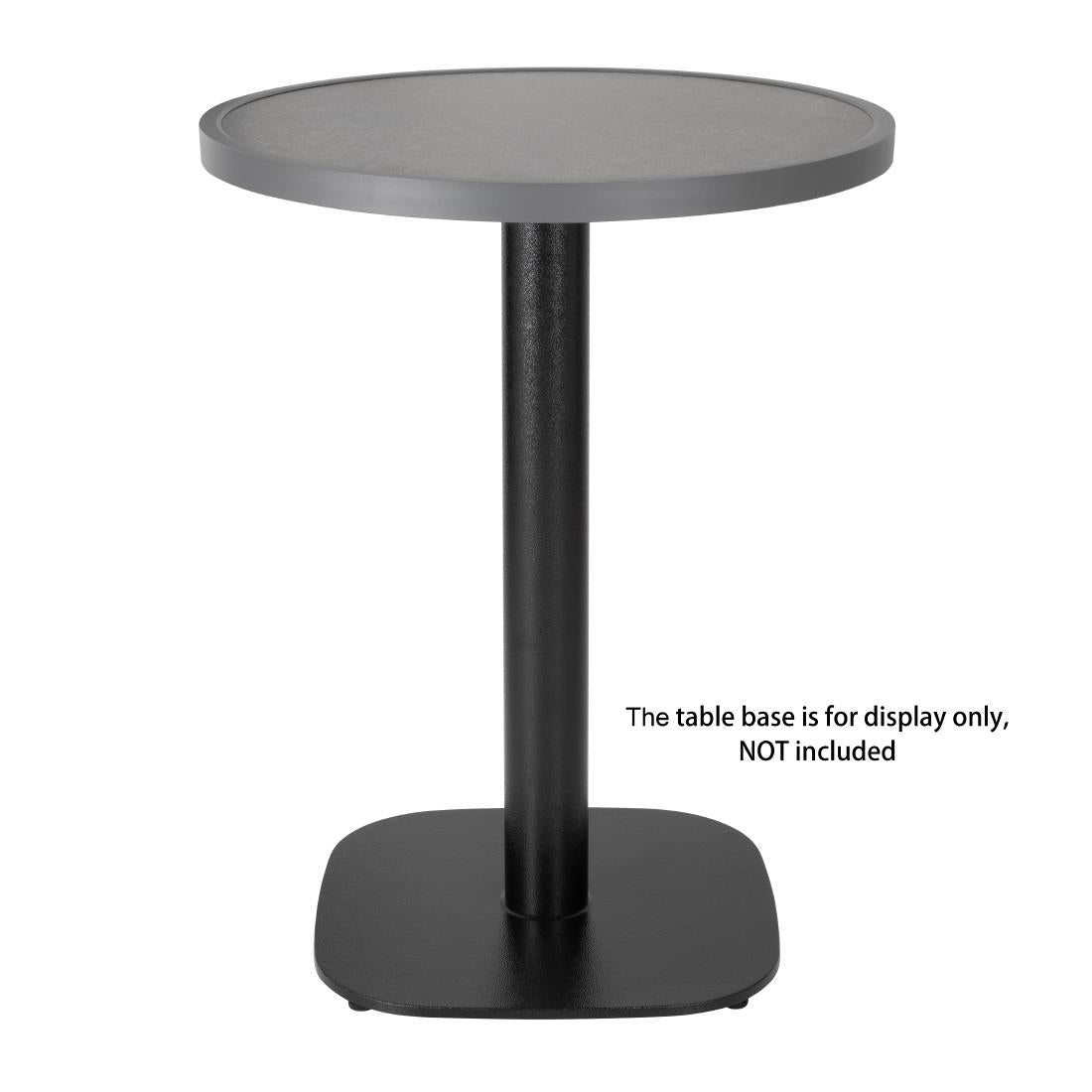Bolero Fibre Glass Round Table Top Brushed Black 580mm • PAS-DL489