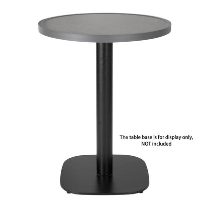 Bolero Fibre Glass Round Table Top Brushed Black 580mm • PAS-DL489