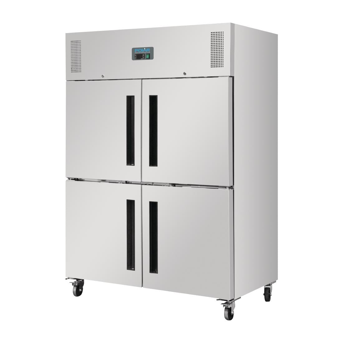 Polar G-Series 2 Stable Door Upright Fridge 1200Ltr Stainless Steel • PAS-DL709-A