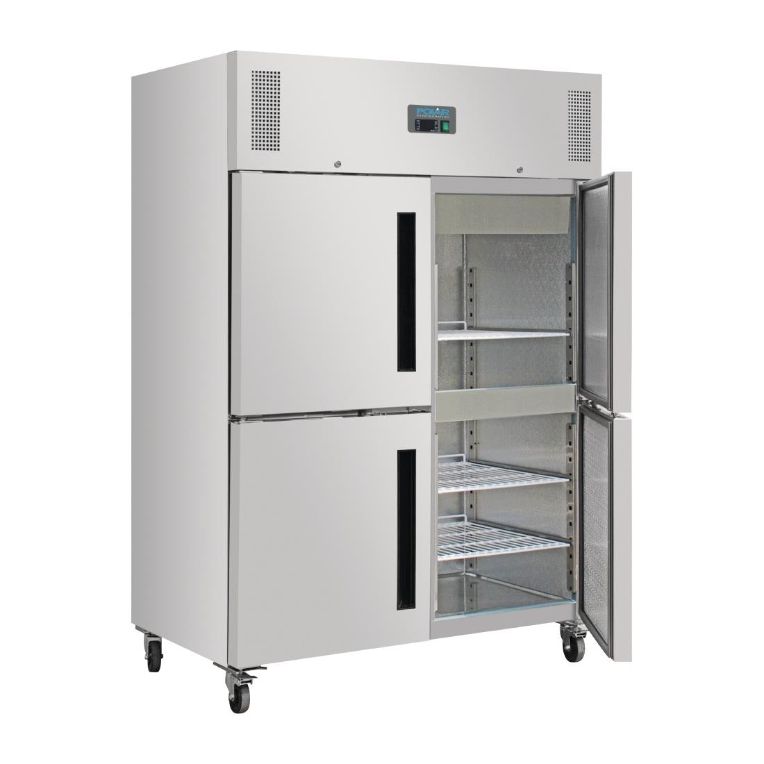 Polar G-Series 2 Stable Door Upright Fridge 1200Ltr Stainless Steel • PAS-DL709-A