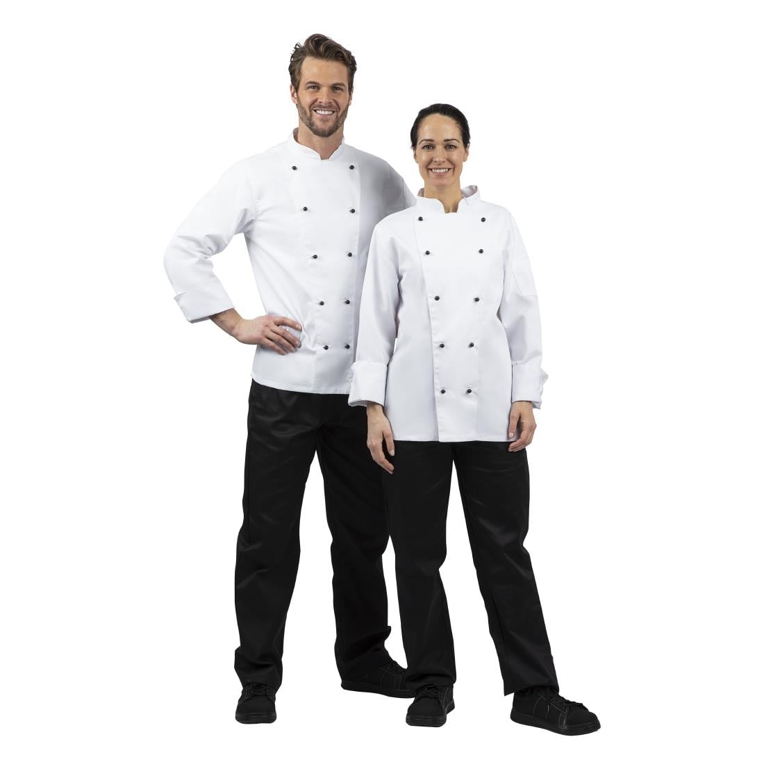 Whites Chicago Unisex Chef Jacket Long Sleeve White S • PAS-DL710-S