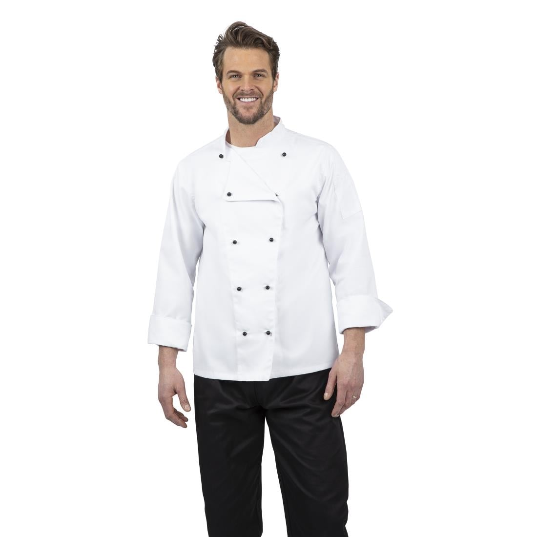 Whites Chicago Unisex Chef Jacket Long Sleeve White S • PAS-DL710-S