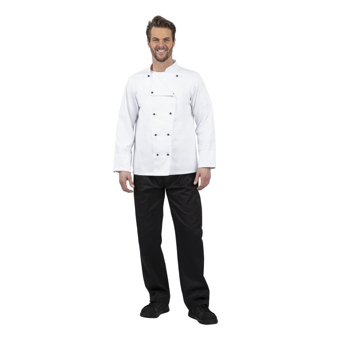 Whites Chicago Unisex Chef Jacket Long Sleeve White XXL • PAS-DL710-XXL