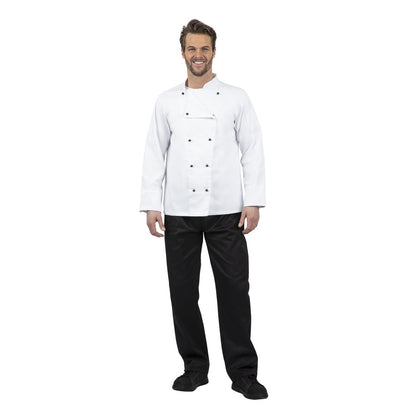 Whites Chicago Unisex Chef Jacket Long Sleeve White L • PAS-DL710-L
