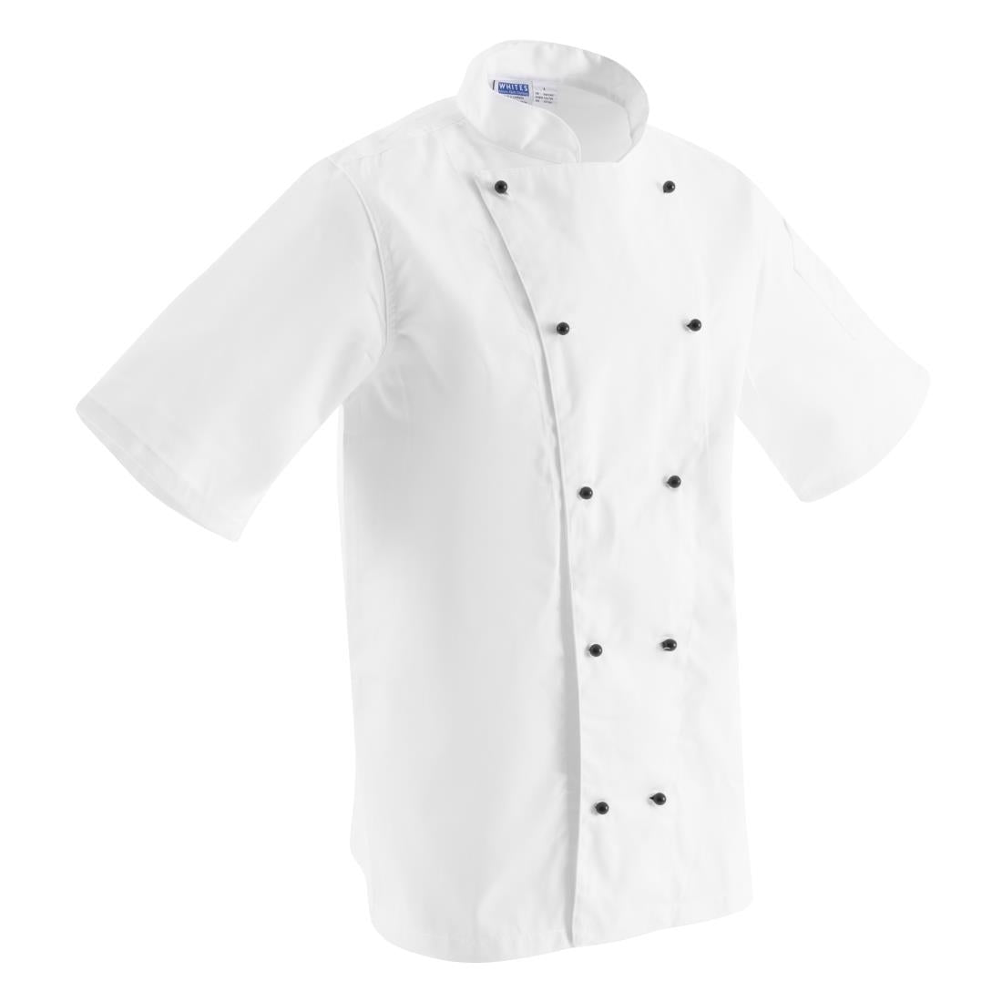 Whites Chicago Unisex Chefs Jacket Short Sleeve White XS • PAS-DL711-XS