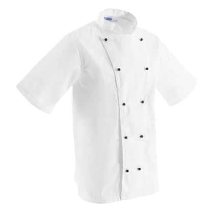 Whites Chicago Unisex Chefs Jacket Short Sleeve White XS • PAS-DL711-XS