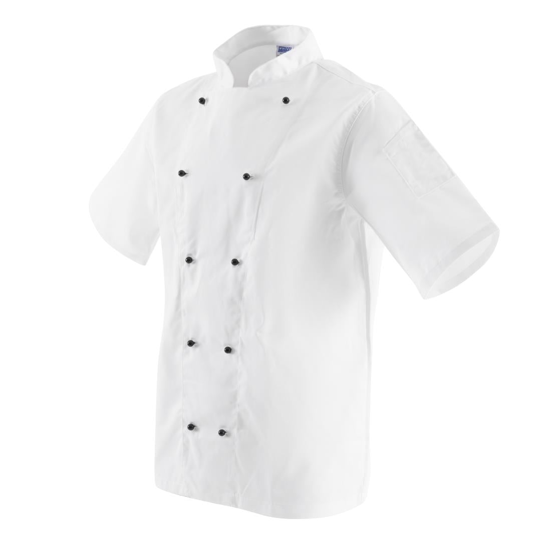 Whites Chicago Unisex Chefs Jacket Short Sleeve White XS • PAS-DL711-XS