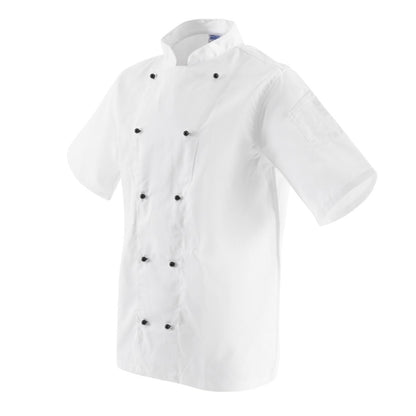 Whites Chicago Unisex Chefs Jacket Short Sleeve White XS • PAS-DL711-XS