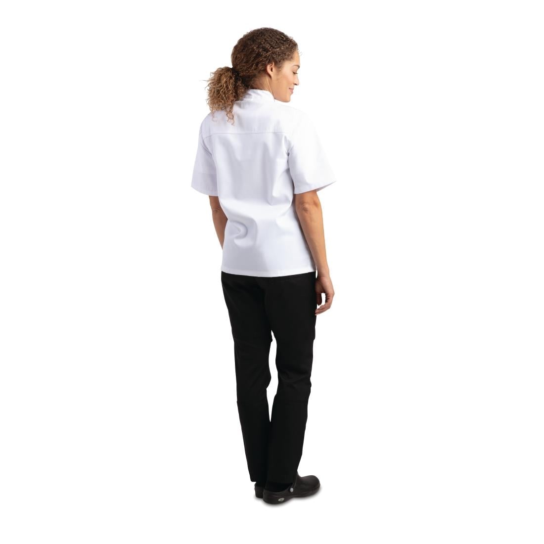 Whites Chicago Unisex Chefs Jacket Short Sleeve White XS • PAS-DL711-XS