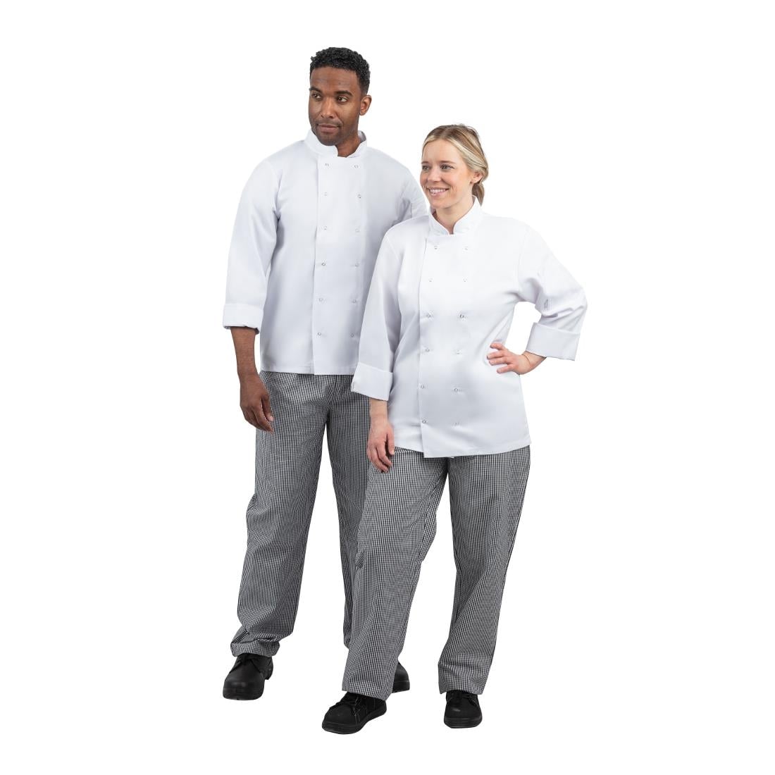Whites Vegas Small Black & White Check Chef Pants XS (5 Pack) • PAS-JC421