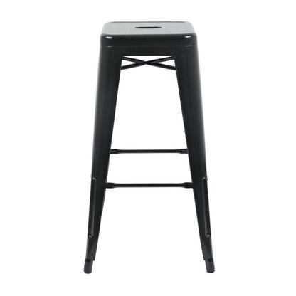 Bolero High Metal Bar Stools Black (Pack of 4) • PAS-DL881