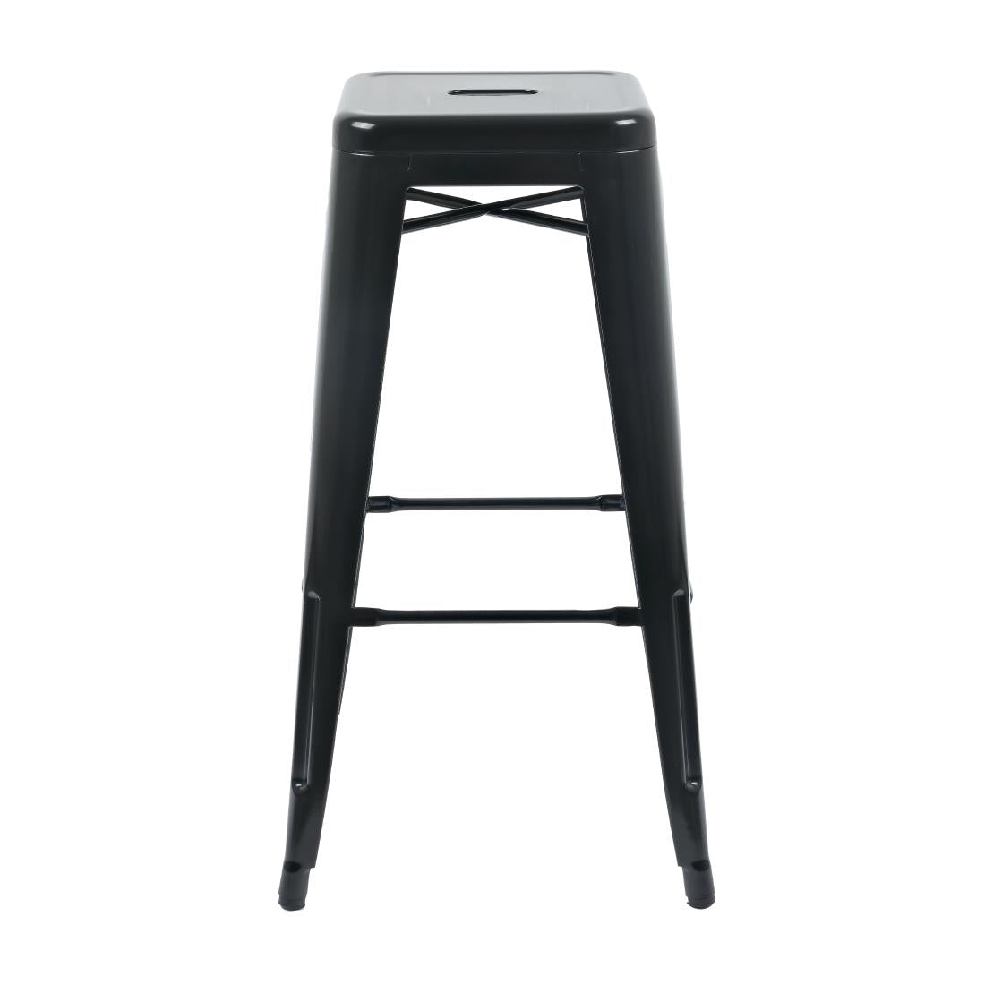 Bolero High Metal Bar Stools Black (4 Pack) • PAS-DL881